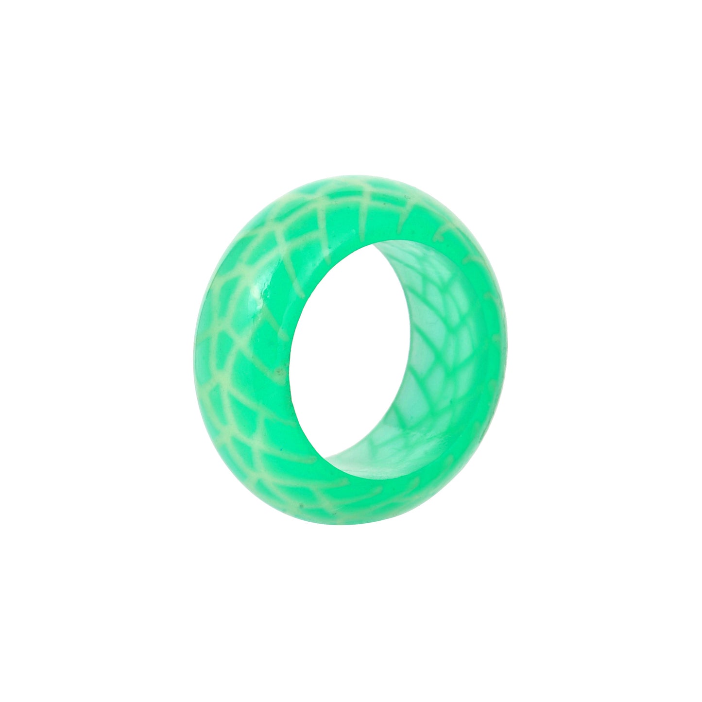 Explosive retro fashion tire pattern Mori resin luminous ring