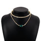 N1691 Niche Double-layer Claw Chain Necklace Baroque Retro Palace Light Luxury Fashion Rhinestone Necklace