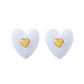 ins enamel drop oil inlaid love earrings fashion temperament niche design peach heart earrings simple earrings
