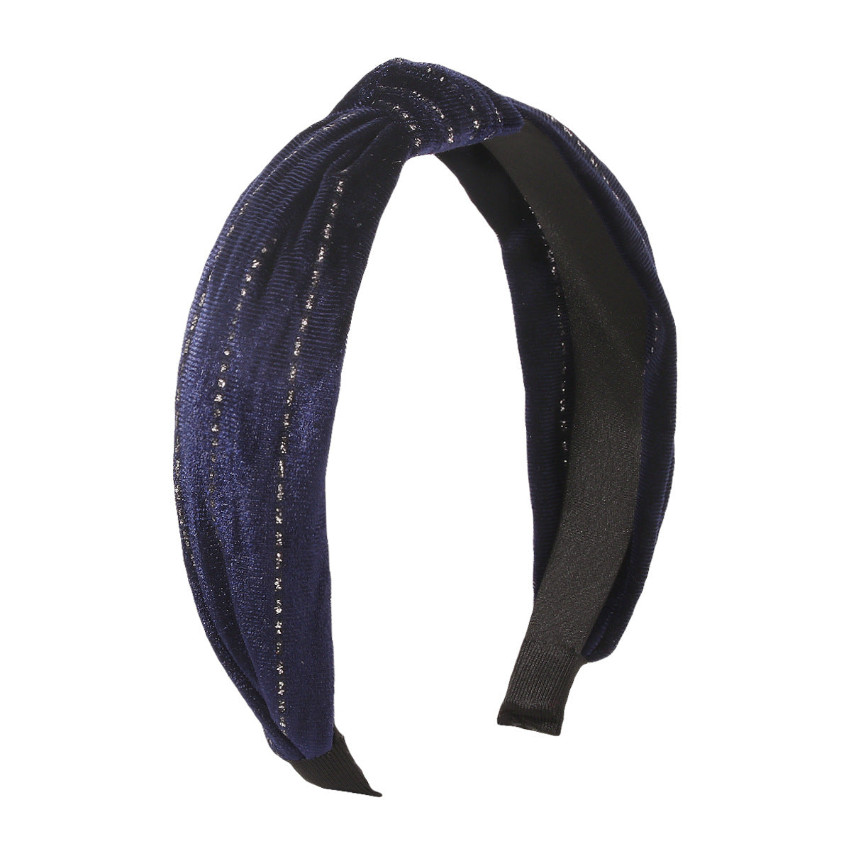F475 autumn and winter hair accessories golden velvet solid color knotted simple pressed hair going out daily adult headband