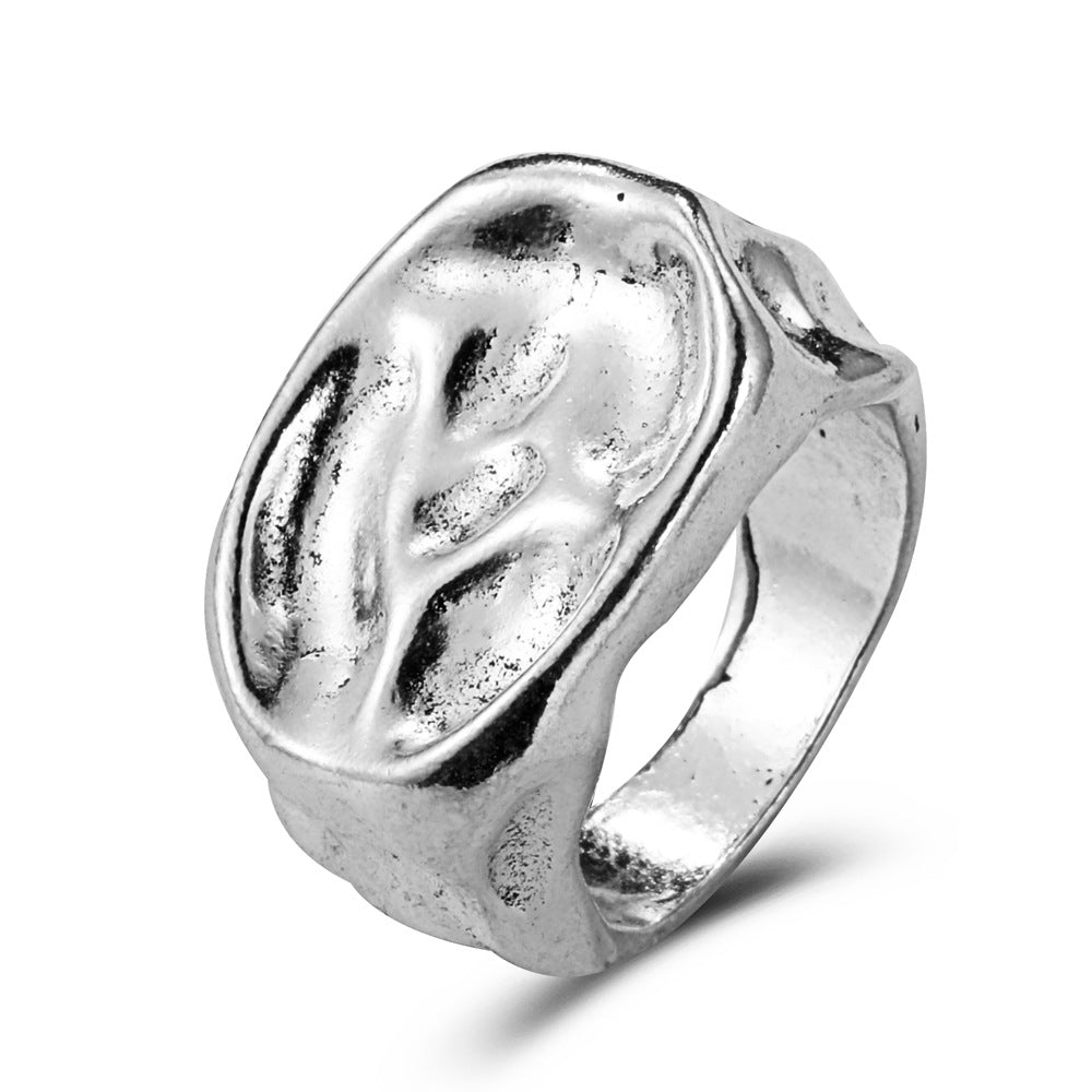 Old opening geometric ring ins personality trend adjustable irregular ring punk jewelry female