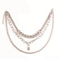 Punk hip-hop exaggerated thick aluminum chain metal multi-layer chain padlock necklace female