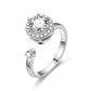 Explosive style rotating living mouth zircon ring anti-anxiety decompression ring female jewelry