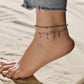 Summer anklet multi-layer women's beaded star moon anklet for women