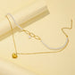 Minority Light Luxury Peach Heart Necklace Gold Plated Love Stainless Steel Pendant Necklace Heart Shaped Titanium Steel Clavicle Chain