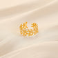 Fashion Simple Versatile Stainless Steel Ring Irregular Open Ring Ladies Ring Jewelry