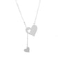 ins simple love pendant necklace female fashion personality creative hollow peach heart clavicle chain Y-shaped necklace