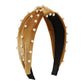 F4797 autumn and winter hair accessories flannelette imitation pearl knotted geometric headband wide-brimmed knotted simple headband