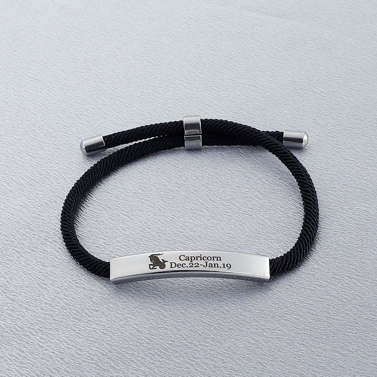 12 Constellation Black Bracelet Handwoven Adjustable Lettering Bracelet Holiday Gift Ladies