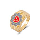 Ins fashion simple love flower ring personality cute metal geometric fun index finger ring
