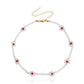 Jewelry Bohemian Imitation Pearl Handwoven Beaded Flower Necklace Female Baby Bead Necklace