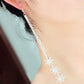 Fashion Square Tassel Earrings Long Diamond Rhinestone Ear Wire Sweet Earrings Jewelry