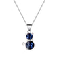 Simple and cold zircon pendant necklace fashion five-pointed star key cat clavicle chain niche design