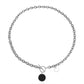 Jewelry ins metal aluminum chain trendy cool black mother-of-pearl pendant necklace female sweater chain high-end sense