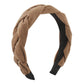 F5222 Retro Personality Twist Braid High Skull Top Headband Wide Border Flannel Simple Solid Color Fashion Headband