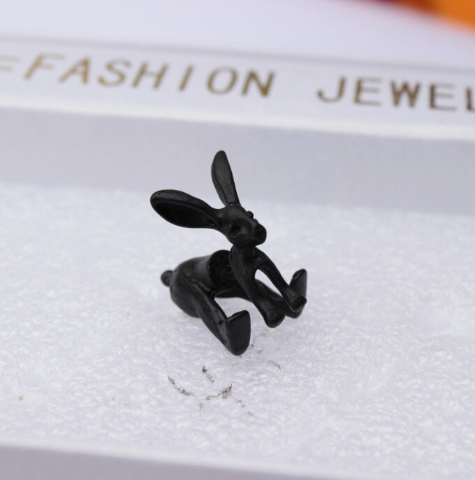 Harajuku three-dimensional small animal dinosaur cat rabbit scorpion earrings fashion personality piercing earrings jewelry