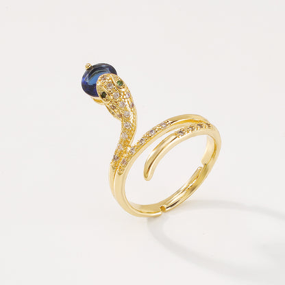 ZR122 Minority Design Personality Jewelry Simple Fashion Snake Ring Geometric Light Luxury Ring