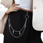 Hip-hop punk diamond-encrusted cross accessories ins fashion multi-layer metal trouser chain