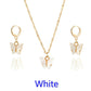 Fashion Explosion Acrylic Butterfly Earrings Necklace Set 2 Pieces Set Jewelry