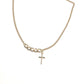 Ins retro short cross sweater chain female net red simple niche light luxury necklace temperament all-match