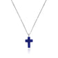 Jewelry simple small hole chain color cross pendant necklace female national trend necklace