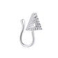 U-shaped nose clip zircon geometric opening nose ring fake nose nail free piercing puncture jewelry