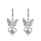 ins diamond tassel earring fashion temperament niche design metal geometric letter heart earring earrings