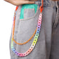 Fashion Waist Jewelry Versatile Candy Color Double Layer High Street Retro Color Resin Pants Chain Chain