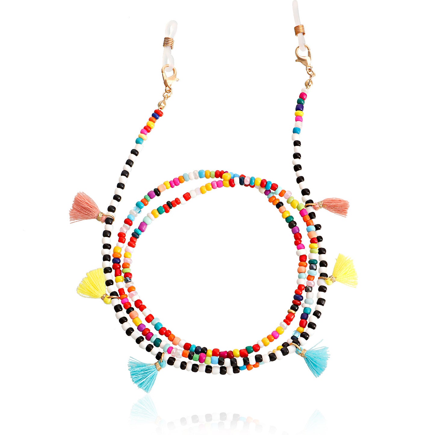 Mask hanging chain glasses chain acrylic pearl rice bead mask chain