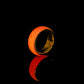 Fashionable original design simple stainless steel golden resin luminous forest crack creative ring