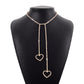 N1727 Niche Fairy Necklace Claw Chain Rhinestone Tassel Butterfly Heart Necklace Fashion Pendant