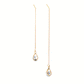 Personality earrings zircon water drop tassels asymmetrical ear wire women's long earrings temperament earrings