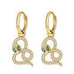 Fashion and exquisite devil's eye earrings copper micro-inlaid zircon eye earrings jewelry for women