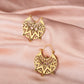 Retro Hollow Earrings Fashion Net Red Metal Geometric Earrings Ethnic Personality Carved Earrings Women