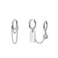Simple Ear Stud Set Beaded Star Chain No Hole Ear Clip Cold One-piece Ear Hanging Single Female