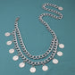 Jewelry Vintage Coin Pendant Tassel Waist Chain Feminine Double Layer Queen Embossed Body Chain