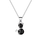 Simple and cold zircon pendant necklace fashion five-pointed star key cat clavicle chain niche design