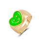 Ins fashion simple love flower ring personality cute metal geometric fun index finger ring