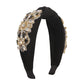 F3919 Imitation pearl hair accessories baroque retro personality headband wide-brimmed geometric diamond headband women