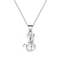 Simple and cold zircon pendant necklace fashion five-pointed star key cat clavicle chain niche design