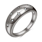 Ins cold zircon opening love ring super fairy fashion star letter hollow index finger ring net red