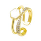 Ins cold zircon opening love ring super fairy fashion star letter hollow index finger ring net red