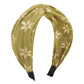 F594 Fabric Simple Retro Contrast Color Cross Knotted Headband Wide Side Sweet Going Out Non-slip Elegant Hairband Female