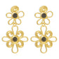 E1998 Medieval Elegant Court Earrings Vintage Retro Niche Hollow Flower Earrings Female