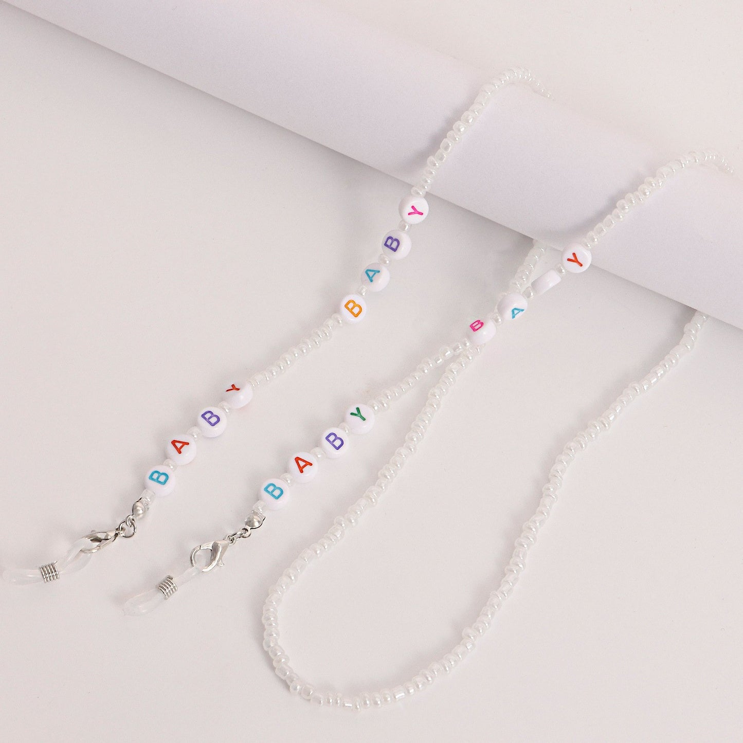 Jewelry bohemian letter LOVE colorful rice bead glasses chain accessories non-slip mask hanging chain