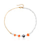 Jewelry Bohemian imitation pearl soft pottery multi-element beaded necklace baby bead necklace hot girl