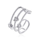 Ins simple hollow love opening ring fashion temperament net red three-layer geometric index finger ring jewelry female