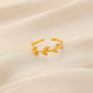 Fashion Simple Versatile Stainless Steel Ring Irregular Open Ring Ladies Ring Jewelry