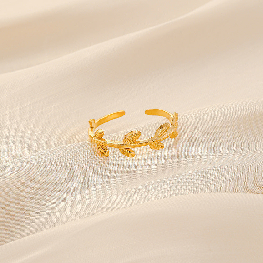 Fashion Simple Versatile Stainless Steel Ring Irregular Open Ring Ladies Ring Jewelry