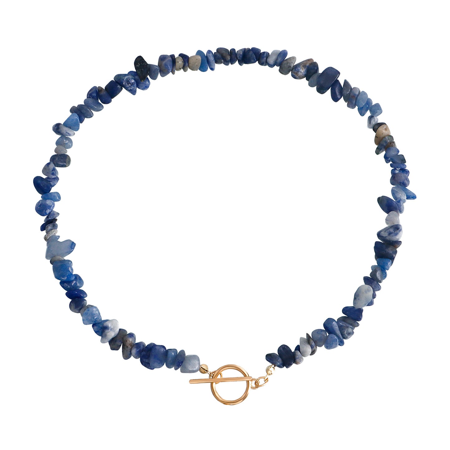 Jewelry Large Shaped Pearl OT Buckle Necklace Femininity Simple Fashion Blue Turquoise Necklace